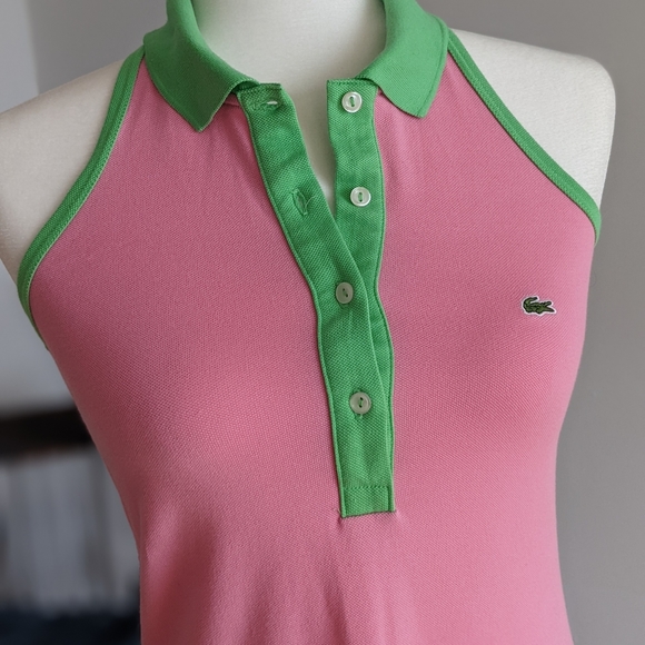 Lacoste Pique Halter Style Dress. Size 38. EUC. - Picture 2 of 10